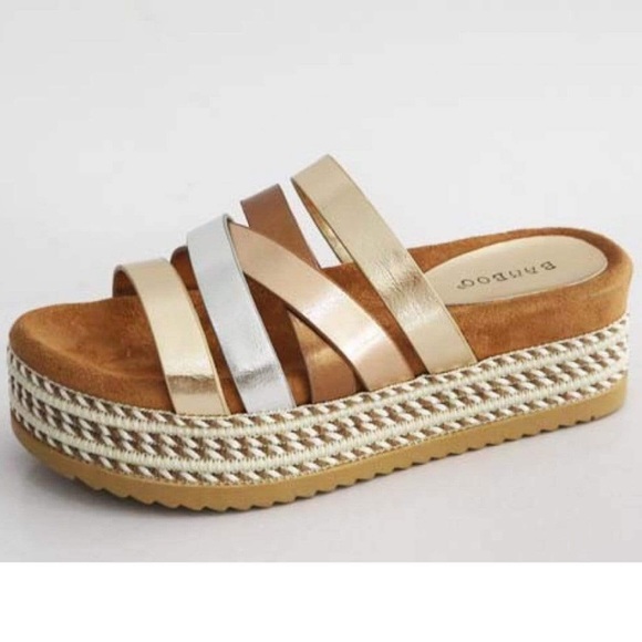 Infinity Raine Shoes - Unforgettable Fun Slip On Platform Sandal-Multi